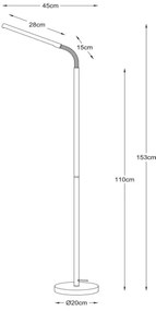 Lucide 36712/05/30 - LED Állólámpa GILLY LED/6W/230V fekete