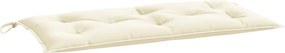 vidaXL krémfehér oxford szövet kerti padpárna 110 x 50 x 7 cm