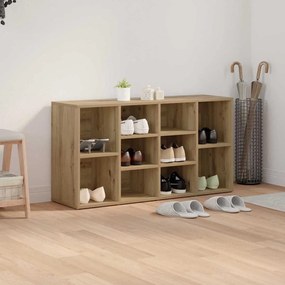 Cipőpad polcokkal kézműves tölgy 103 x 30 x 54.5 cm Faanyag