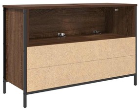 barna tölgy fürdőszobai mosdószekrény fiókokkal 90x34,5x60 cm