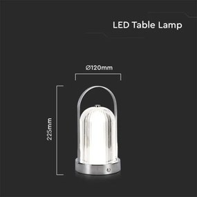 LED Dimmelhető asztali lámpa LED/1W/5V 3000-6000K 1800 mAh króm