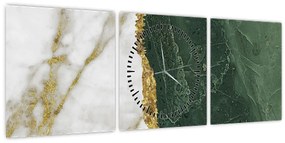 Kép - Zöld márvány N⁰3 (órával) (90x30 cm)