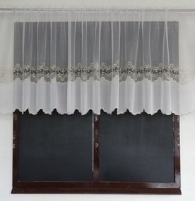 Mg Függöny 573/114 FEHÉR/arany 220x90cm kész alagút K