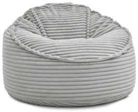 Világosszürke kordbársony babzsákfotel Socrate – Bobochic Paris