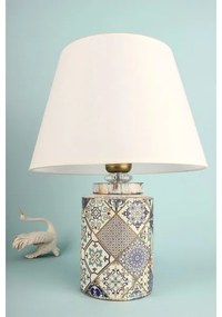 Asztali lámpa RAMZES 1xE27/40W/230V fehér/szürke