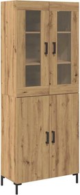 vidaXL Magasfiú 2 pcs kézműves tölgy 69,5 x 34 x 180 cm Faanyag