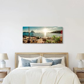 Kép - Strand emberekkel (120x50 cm)