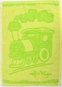 Gyerek törülköző BEBÉ vonat zöld 30x50 cm