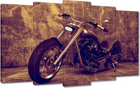 Vászonkép 100x60 Motorkerékpár szépia színben