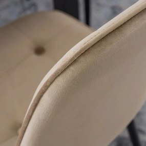 Étkezőgarnitúra 4 db. Bézs Bársony Aris székkel. Bővíthető asztal HARRY 102-142 cm