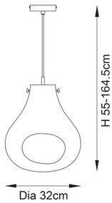 Endon 99791 - Csillár zsinóron EUROPA 1xE27/10W/230V kék