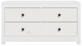 fehér tömör fenyőfa kisszekrény 100x40x54 cm