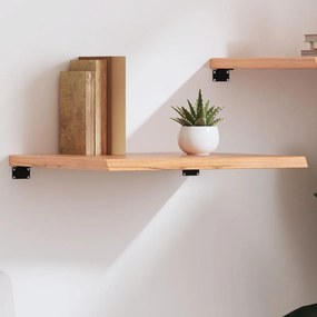 világosbarna kezelt tömör tölgyfa fali polc 60x60x(2-4) cm