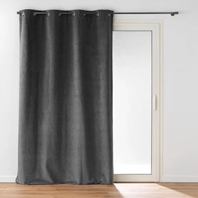 Antracitszürke bársony függöny 140x260 cm Olympe – douceur d'intérieur