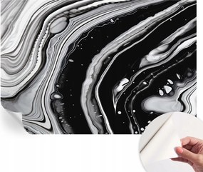 Divatos öntapadós fali tapéta furnér monokróm hullámok 152x104 cm