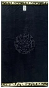 Poseidon fekete strandtörölköző