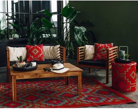 Lhasa Orange & Violet narancssárga-lila kétoldalas kültéri szőnyeg újrahasznosított műanyagból, 90 x 150 cm - Fab Hab