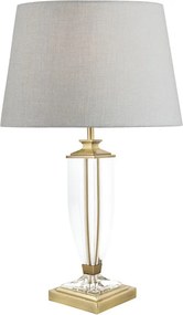 LAURA ASHLEY 3553066-Q CARSON Kristály Asztali lámpa Antik sárgaréz, Fehér B22 IP20