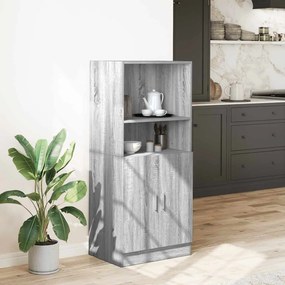 vidaXL szürke sonoma színű szerelt fa konyhaszekrény 57x41,5x131,5 cm