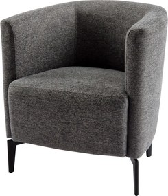 Design fotel, szürke/fekete, KAPY