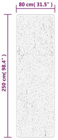 OVIEDO antracitszürke rövid szálú szőnyeg 80 x 250 cm