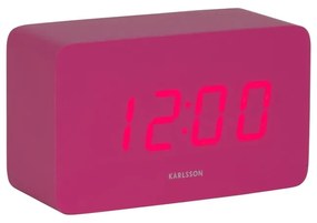 Karlsson 5983BP design LED óra ébresztővel,rózsaszín, 10 cm