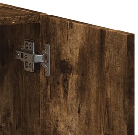 füstös tölgy színű szerelt fa irattartó szekrény 60x32x77,5 cm