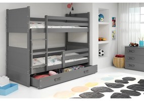 Gyerek emeletes ágy RICO 190x80 cm Fehér Rózsaszín