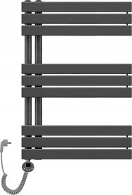 Fürdőszobai radiátor dekoratív elektromos létra 850x600 600W antracit