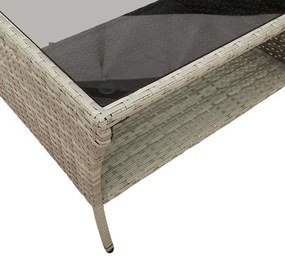 2 személyes polyrattan kerti kanapé asztallal&amp;párnával
