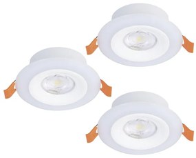 Eglo 901117- KÉSZLET 3xLED RGB Dimmelhető fürdőszobai lámpa CALONGE 3,8W/230V IP44 + + távirányító