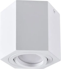 Falra szerelhető mennyezeti lámpatest fehér Hexagon Polux hatszögletű cső