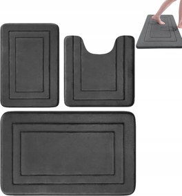 Fürdőszobaszőnyeg Nedvszívó Szőnyeg Szett Mikroszálas Szőnyeg 3 Db-os