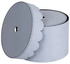 Világosszürke fedeles karton tárolódoboz szett 2 db-os ø 26x17,5 cm Wilma – Bigso Box of Sweden