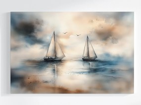 Vászonkép Canvas Tájkép Víz Tó Tenger Vitorlás Pihenés 60x40