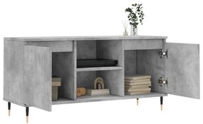 betonszürke szerelt fa TV-szekrény 104x35x50 cm