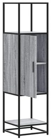 Highboard szürke sonoma 35,5x35x139 cm gépelt fa és fém