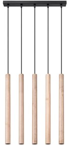 Sollux SL.1269 - Csillár zsinóron PASTELO 5xG9/8W/230V fa