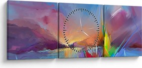 Kép - Naplemente (órával) (90x30 cm)