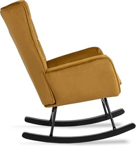 Hintafotel mustársárga bársony kárpittal – JACKSON