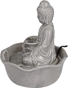 BALANCE kerámia asztali szökőkút Buddha, szürke