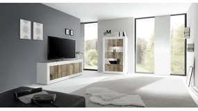 Komód NERILA fehér/barna