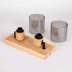 Brilagi - HYGGE spotlámpa 2xE14/15W/230V kaucsukfa/füstszínű