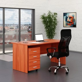 Irodabútor garnitúra SimpleOffice 1, 160 cm, cseresznye