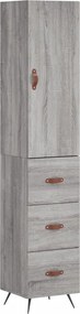 vidaXL szürke sonoma szerelt fa magasszekrény 34,5 x 34 x 180 cm