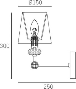 Cosmolight DOHA W01292WH NI Fali lámpa 1x40W/E14 IP20
