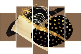 Kép - Absztrakció aranybarna N⁰1 (150x105 cm)