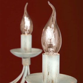 Orion LU 1531/8 - Csillár láncon VELA 8xE14/40W/230V átm. 80 cm fehér/arany/patinás