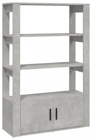 betonszürke szerelt fa tálalószekrény 80x30x119,5 cm
