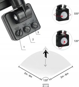 LED Kültéri reflektor érzékelővel LED/20W/230V 4000K IP65 fekete